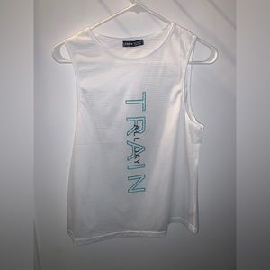 athletic white tank